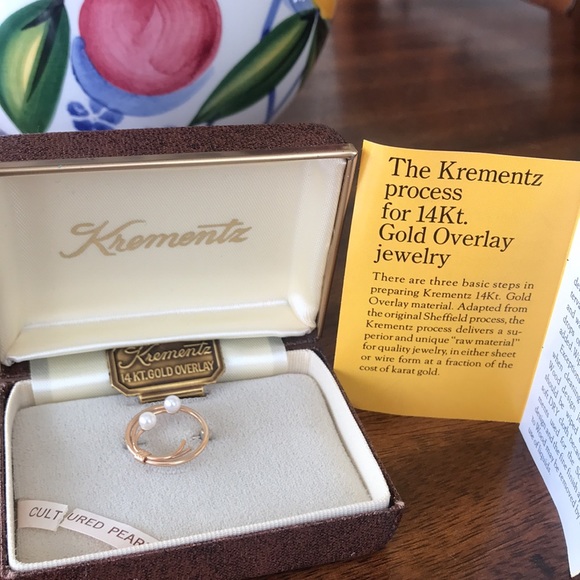 KREMENTZ 14KT.GOLD OVERLAY PIN VTG - Picture 7 of 12